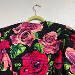 Nuit Black Floral Silk Cropped Vintage Bolero Jacket Sz M Size M Photo 5