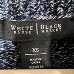 White House | Black Market White House‎ Blue Multi Color Sweater Fisherman Knit Wide Cowl Neck Asymmetrical Photo 2