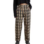 Obey  Women’s Brighton Wavy Print Carpenter Pants Beige/Black Size 25 Photo 1
