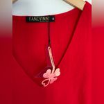 Flounce Sleeve Ruffle‎ Hem Smock Dress Red Size M Photo 1