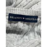Brandy Melville  Gray Ribbed Knit Long Sleeve Button Up Cardigan Sweater Size S/M Photo 2