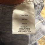 Ellen Tracy  Top Size M Blue White Stripe 100%‎ Linen Button Down Sleeveless Tank Photo 7