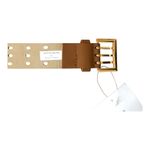 Petit Moments Classic Belt Gold Tone Buckle Tan Leather Women's Size M/L New Brown Photo 7