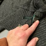 Ralph Lauren Lauren  Petite Grey Knit Cardigan Sweater Buttons Tie Waist Photo 6