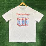 Budweiser 6-Pack graphic white T-shirt, size large Photo 0