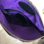 Helena de Natalio Leather Black Gold Giselle Snakeskin Clutch Purse Photo 4