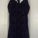 White Fox Boutique White Fox Polka Dot Mini Dress sleeveless ruffle tie bow back v-neck lightweight Photo 0