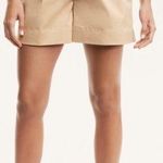 Brooks Brothers  High Waisted Cotton Shorts Tan Photo 0