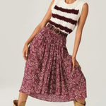 Ba&sh NWT  Lenny Skirt Size Small 4 Purple Printed High Low Photo 0