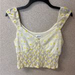 Le Lis‎ Collection Women Size Small Lace Cream & Yellow Crop Top Cottagecore Photo 1