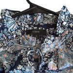 J.Crew Like New Ruffle Neck Floral Paisley Top Size Small Photo 2