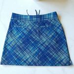 Oakley  Golf Skort Women's Blue Plaid Athletic Drawstring Pockets Size 6 Photo 3
