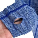 Under Armour  Small Fitted Cozy Crew Top Cold Gear Thumbholes Stretch Blue Womens Photo 2