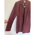 Chico's NEW  Womens Burgundy & Gold Structured Blazer Jacket‎ size small Workwear Photo 6