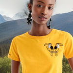 J.Crew Super Cute NWT WOMEN'S L  HOROSCOPE T-SHIRT IN GEMINI‎ Blingbling  Chic Photo 0