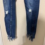 ZARA  Trafaluc Denim Distressed Jeans Women’s Size 25 raw hem zippered ankles Photo 1