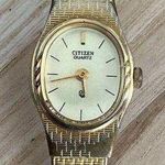 Citizen  Ladies Watch Vintage Gold Tone Bracelet, Dial, Hands,  Markers Photo 0