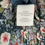 Joie  size XS long sleeve‎ romper shorts with pockets blue pink floral lined silk Photo 9