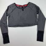 Mondetta  Striped Cropped Long Sleeve‎ Top Athletic Pullover S Photo 0