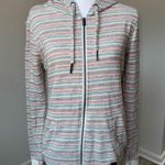 Roxy NWT Women’s Striped Hoodie Zip Up Sweatshirt Size M Surf Terry Knit Photo 1