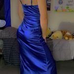 Windsor  Royal Blue Satin Prom Dress Photo 1