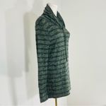 Olive & Oak  Green & Black Striped Cowl Neck Drawstring Sweater Size S Photo 1