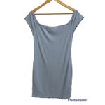 BP . Blue cashmere babydoll organic cotton mini dress size Medium‎ NEW Photo 4