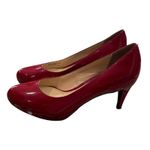 Cole Haan  CHELSEA Red Patent slip on platform Leather Heels Sz 7 NWOB Photo 2