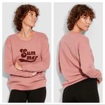 Seafolly Summer Pullover Women’s XS Pink Heather Rose Cotton Sweatshirt NWT Photo 7