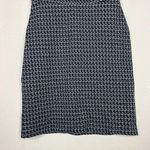 Banana Republic Houndstooth Midi Dress Blue Black 0 Professional Business Casual Photo 4