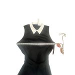 NY & Co Sleeveless/Collard /Belted/Wide Leg jumpsuit Black/White Sz L NWT Black Size L Photo 4