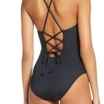 La Blanca  Laddered Mio One Piece Black Swimsuit Size 2 NWT Photo 1