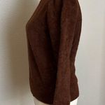 ZARA Fuzzy Mockneck Sweater Brown Size Small Photo 3