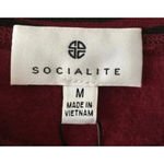 Socialite Women's Size Medium Red Black Zebra Stripes Printed Sweater Photo 3