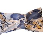 JM Collection  Tunic Half Zip 3/4 Puff Sleeve Stretch Blouse White Floral Sz‎ S Photo 3