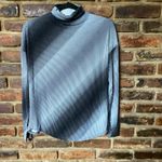 Tahari  Black White Gray Striped Long Sleeve Turtleneck Top Women's Size XS Photo 5