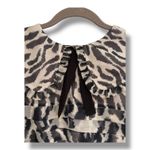 Maeve Anthropologie  Medium Long-Sleeve Collared Sheer Mini Dress Black White Photo 4