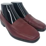 Aerosoles Red Wine Square Deal Soft Leather Loafers - Size 7.5 - Women Photo 1