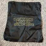 Rainbow Kitten Surprise Black Drawstring Bag Photo 0