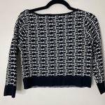 Eva Mendes New York & Company Black White EM Cropped Sweater Medium Photo 1