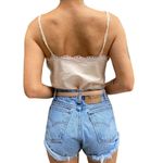 Victoria's Secret Vintage 80s Gold Label VS Baby Pink Scalloped Lace Eyelet Cami Photo 5