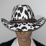 Cowgirl Hat (with Cow Print) Black Photo 0