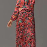 Anthropologie Farm Rio x Pleated Drop-Waist Maxi Dress Photo 0