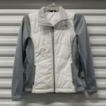 The North Face  Quilted Full Zip Jacket Women's Medium White Gray Gorpcore Hiking Photo 0
