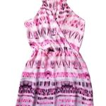 Parker Revolve Kita Pink Pop Cosmos Halter vneck surplice Keyhole Back Dress XS Photo 10