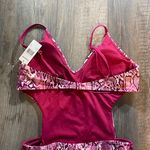 Bebe Swim Pink Snakeprint One Piece Photo 3