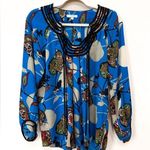 Jade Melody Tam Women's
Multicolor Paisley and Leaf
Long Sleeve Top Blouse Black Photo 0