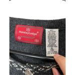 Holiday Lodge by Northcrest Christmas‎ Snowflakes Deer Cardigan Sweater XL Gray Photo 6