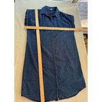 Old Navy  Women Denim Cotton S/S Button Down Shirt Dress Sz Med Dark Blue Wash J1 Photo 4