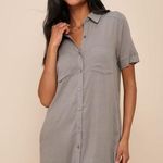 Lulus LULU’S Oxford Comma Olive Green Mini Shirt Dress Women’s size XS Photo 0